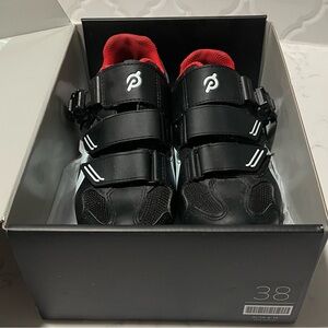 Peloton Black Cycling Shoes- Women’s size 7 (38) with box